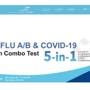 Sonictec 5-in-1 Rapid Antigen Combo Test Pack - RSV, ADV, FLU A/B & COVID-19 (500 per carton)