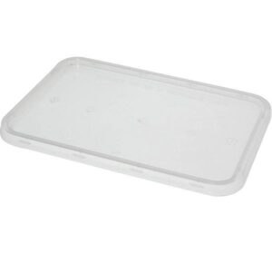 Genfac Rectangular Food Container Lids (fits 750ml and 500ml containers) (500 per carton)