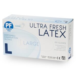 Ultra Fresh Powder Free Disposable Latex Examination Gloves (1000 per carton)